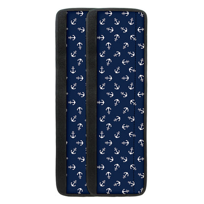 Blue And White Anchor Pattern Print Refrigerator Handle Covers