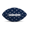 Blue And White Anchor Pattern Print Rugby Ball
