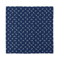 Blue And White Anchor Pattern Print Silk Bandana