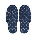 Blue And White Anchor Pattern Print Slippers