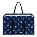 Blue And White Anchor Pattern Print Utility Tote Bag
