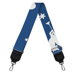 Blue And White Angel Pattern Print Bag Strap