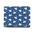Blue And White Angel Pattern Print Bifold Wallet