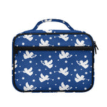 Blue And White Angel Pattern Print Briefcase Bible Bag