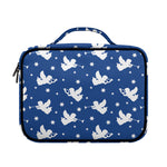 Blue And White Angel Pattern Print Briefcase Bible Bag