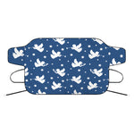 Blue And White Angel Pattern Print Car Windshield Snow Cover