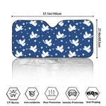Blue And White Angel Pattern Print Car Windshield Sun Shade