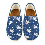 Blue And White Angel Pattern Print Casual Shoes