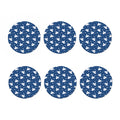 Blue And White Angel Pattern Print Coaster Set