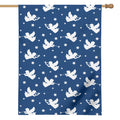 Blue And White Angel Pattern Print House Flag