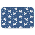 Blue And White Angel Pattern Print Indoor Door Mat