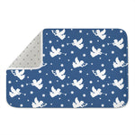 Blue And White Angel Pattern Print Indoor Door Mat