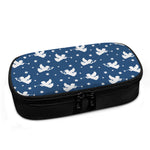 Blue And White Angel Pattern Print Insulin Cooler Travel Case