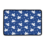 Blue And White Angel Pattern Print Kitchen Mat