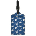 Blue And White Angel Pattern Print Luggage Tag