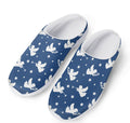 Blue And White Angel Pattern Print Mesh Casual Shoes
