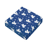 Blue And White Angel Pattern Print Outdoor Seat Cushion Cover