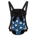 Blue And White Angel Pattern Print Pet Carrier Backpack