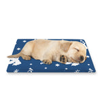 Blue And White Angel Pattern Print Pet Cooling Mat Cover