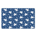 Blue And White Angel Pattern Print Polyester Doormat