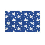Blue And White Angel Pattern Print Polyester Flag