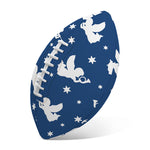 Blue And White Angel Pattern Print Rugby Ball