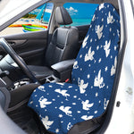 Blue And White Angel Pattern Print Waterproof Car Seat Cover
