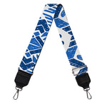 Blue And White Aztec Pattern Print Bag Strap
