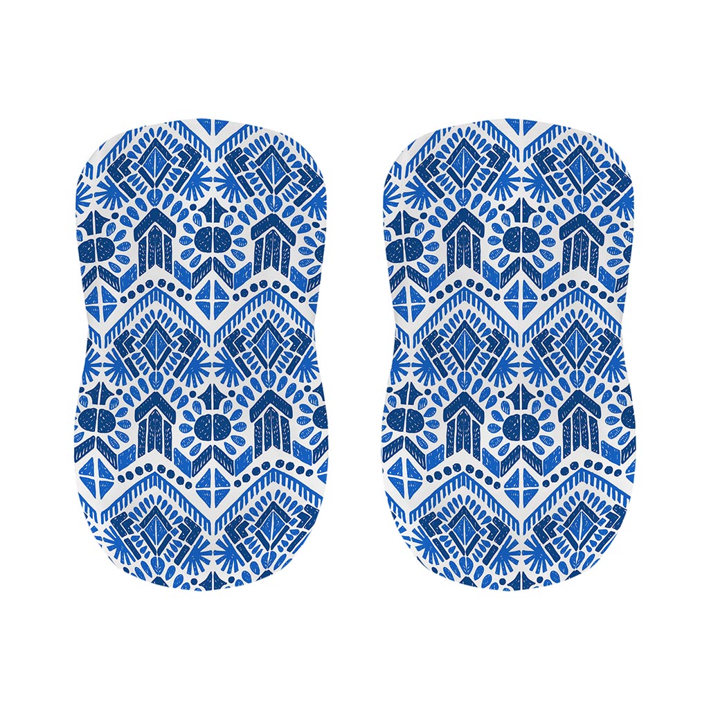 Blue And White Aztec Pattern Print Bar Stool Covers