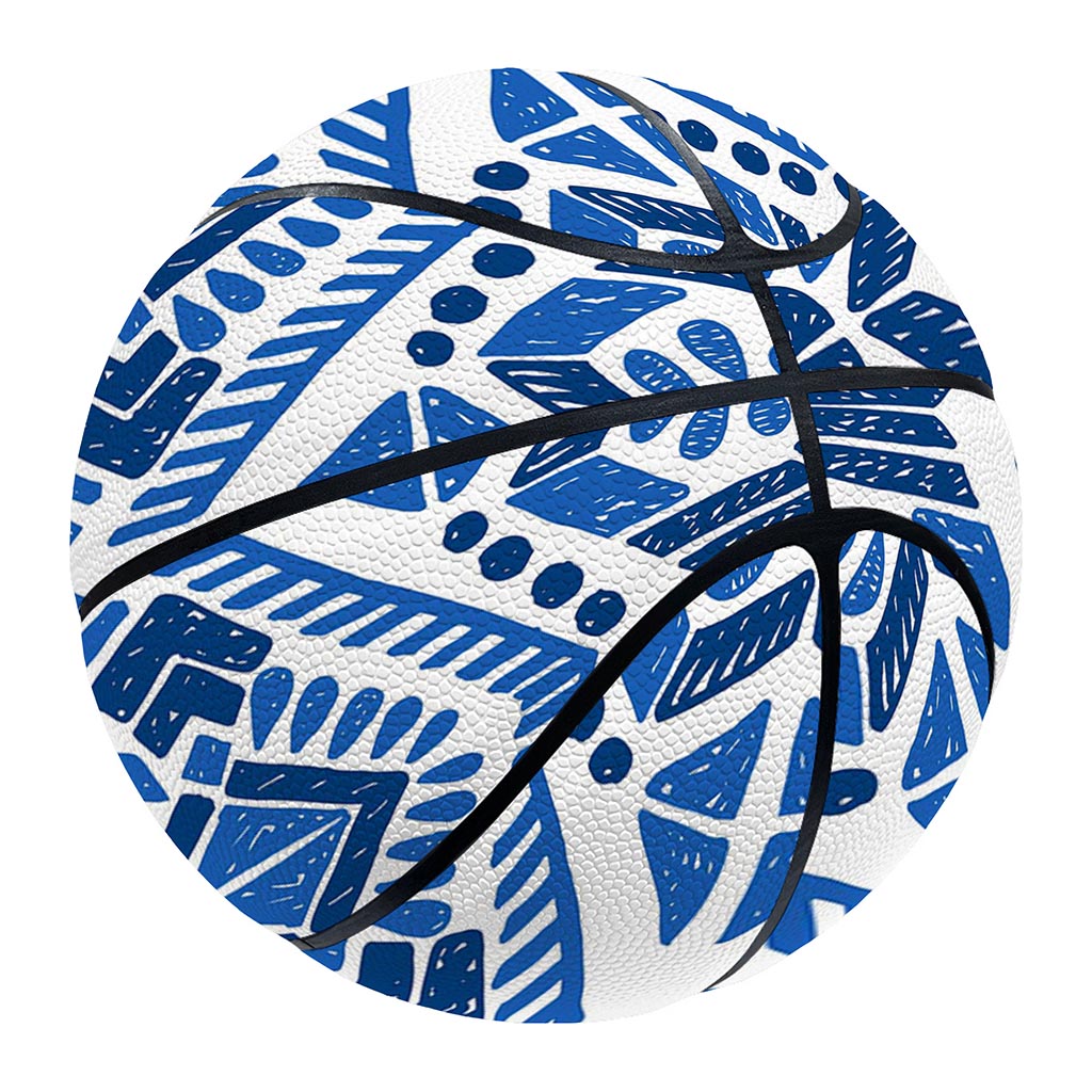 Blue And White Aztec Pattern Print Basketball