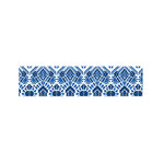 Blue And White Aztec Pattern Print Bed Runner