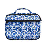 Blue And White Aztec Pattern Print Briefcase Bible Bag