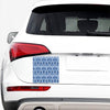 Blue And White Aztec Pattern Print Car Sticker