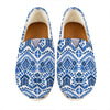 Blue And White Aztec Pattern Print Casual Shoes