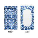 Blue And White Aztec Pattern Print Changing Pad Cover