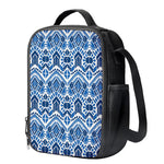 Blue And White Aztec Pattern Print Crossbody Lunch Bag