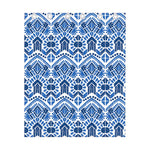 Blue And White Aztec Pattern Print Curtain