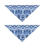 Blue And White Aztec Pattern Print Dog Bandana