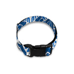 Blue And White Aztec Pattern Print Dog Collar