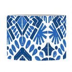 Blue And White Aztec Pattern Print Drum Lamp Shade