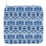 Blue And White Aztec Pattern Print Hand Towel