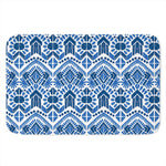 Blue And White Aztec Pattern Print Indoor Door Mat