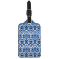 Blue And White Aztec Pattern Print Luggage Tag