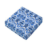 Blue And White Aztec Pattern Print Outdoor Seat Cushion Cover