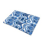 Blue And White Aztec Pattern Print Pet Cooling Mat Cover
