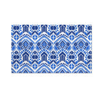 Blue And White Aztec Pattern Print Polyester Flag