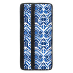 Blue And White Aztec Pattern Print Refrigerator Handle Covers