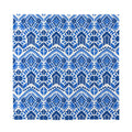 Blue And White Aztec Pattern Print Silk Bandana