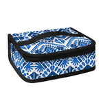 Blue And White Aztec Pattern Print Small Lunch Bag