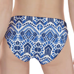 Blue And White Aztec Pattern Print Women's Panties